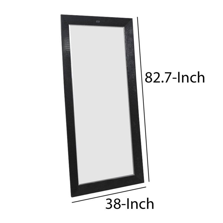 Benjara Wood Rectangle Mirror Wayfair Canada